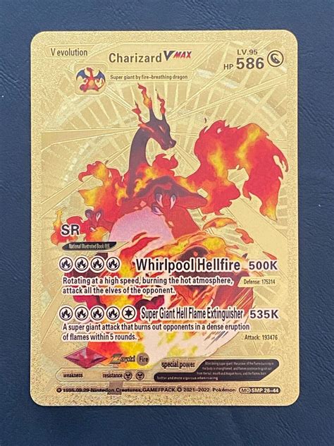 charizard v evolution gold card.